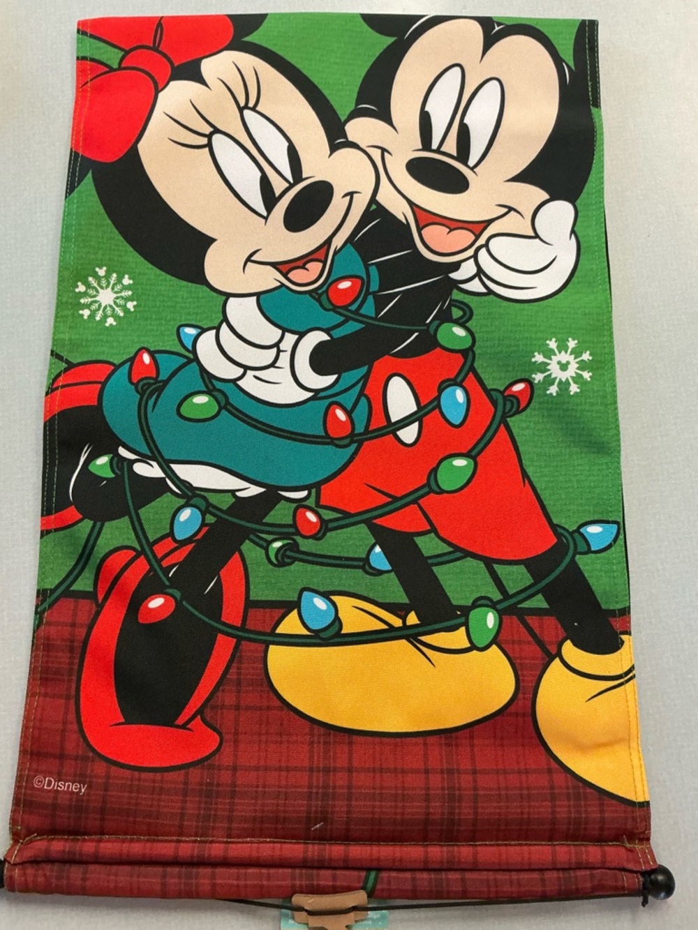 Disney Mickey & Minnie Holiday Hanging Banner - Green Red Gold